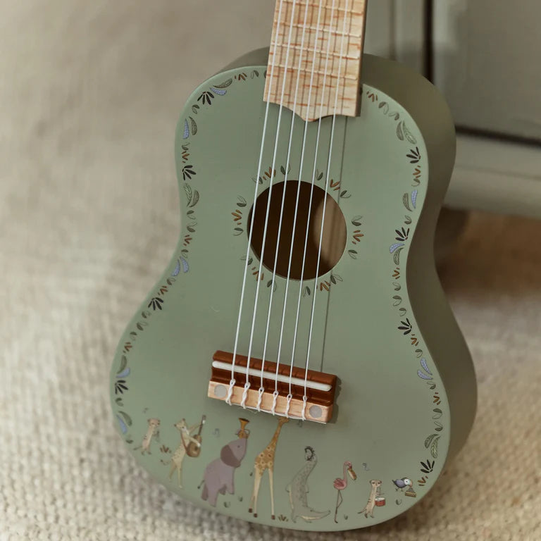 Guitare en bois Verte - Safari Friends