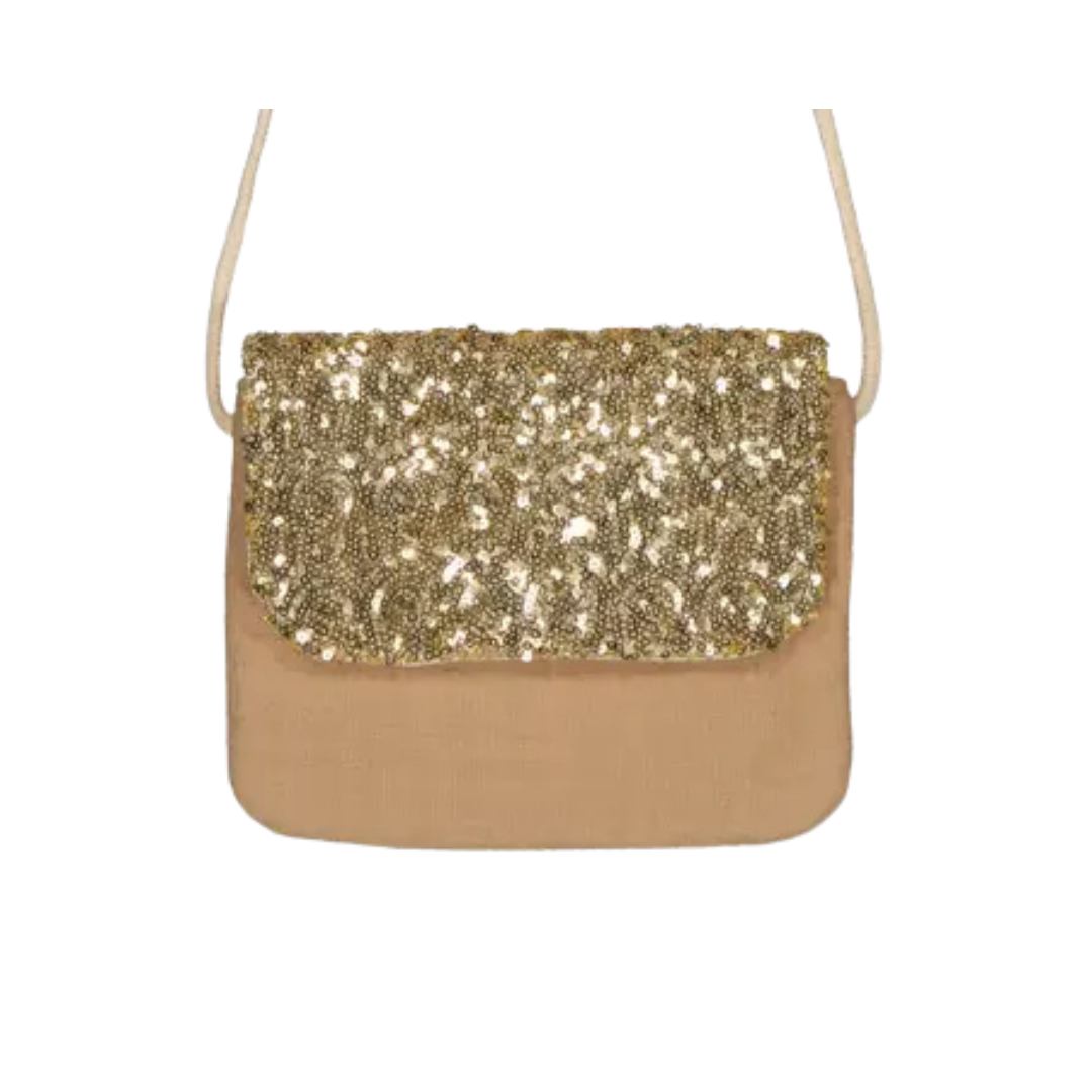 Mini sac à main - Sequins dorés