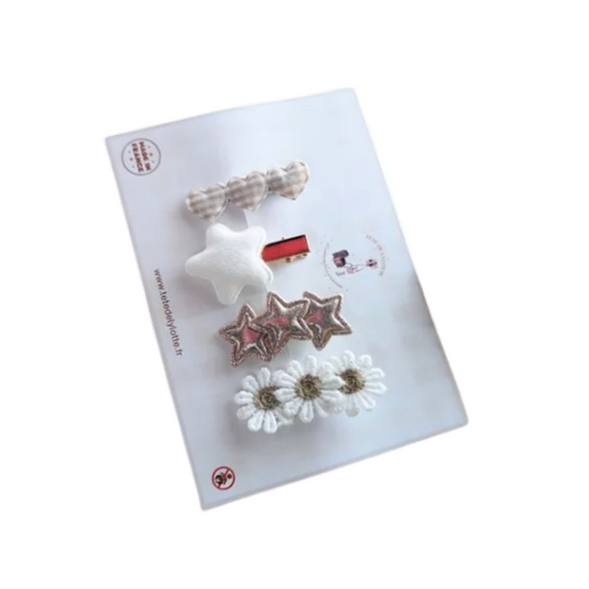 Set de 4 barrettes vintage - Gold