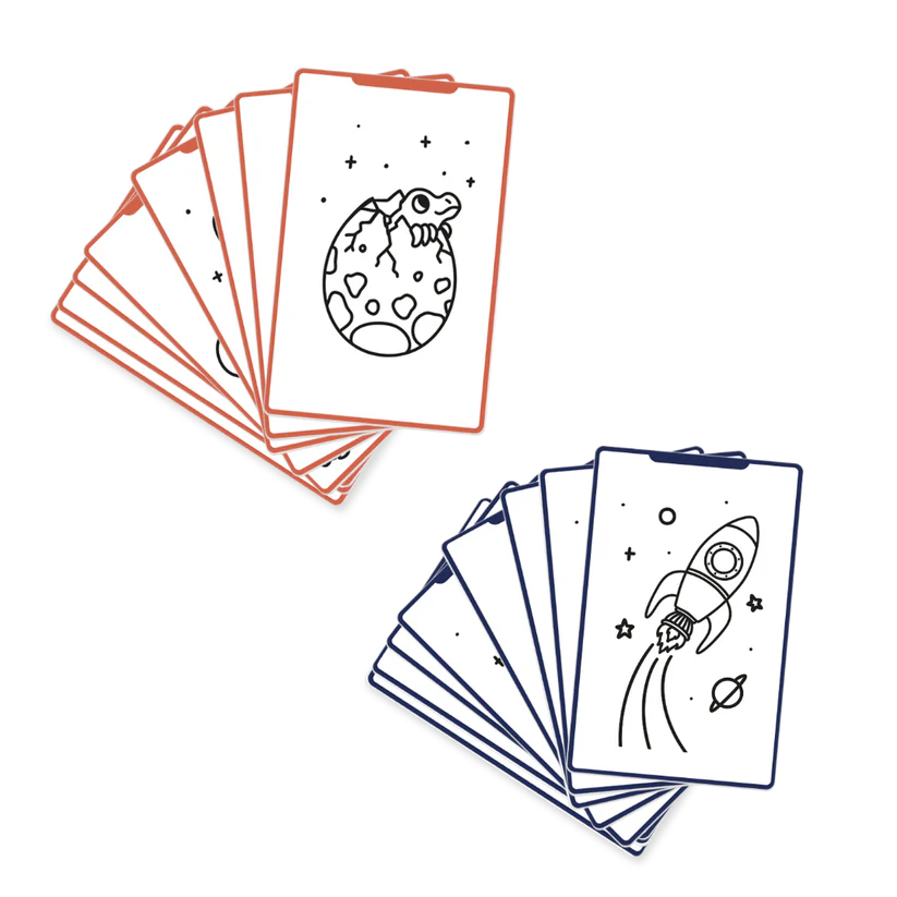 Cartes supplémentaires KIDYDRAW MINI - Thèmes "Galaxie et Dinosaures"