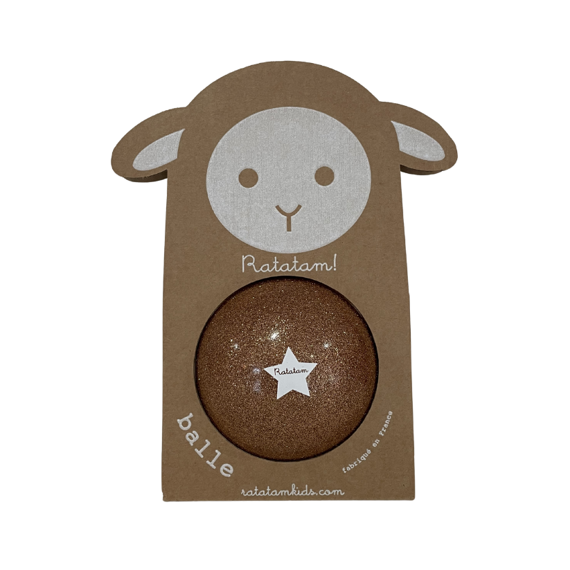 Ballon pailleté - Cuivre - 10 cm