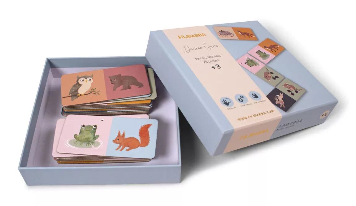 Jeu Domino - 28 pièces - Animaux nordiques