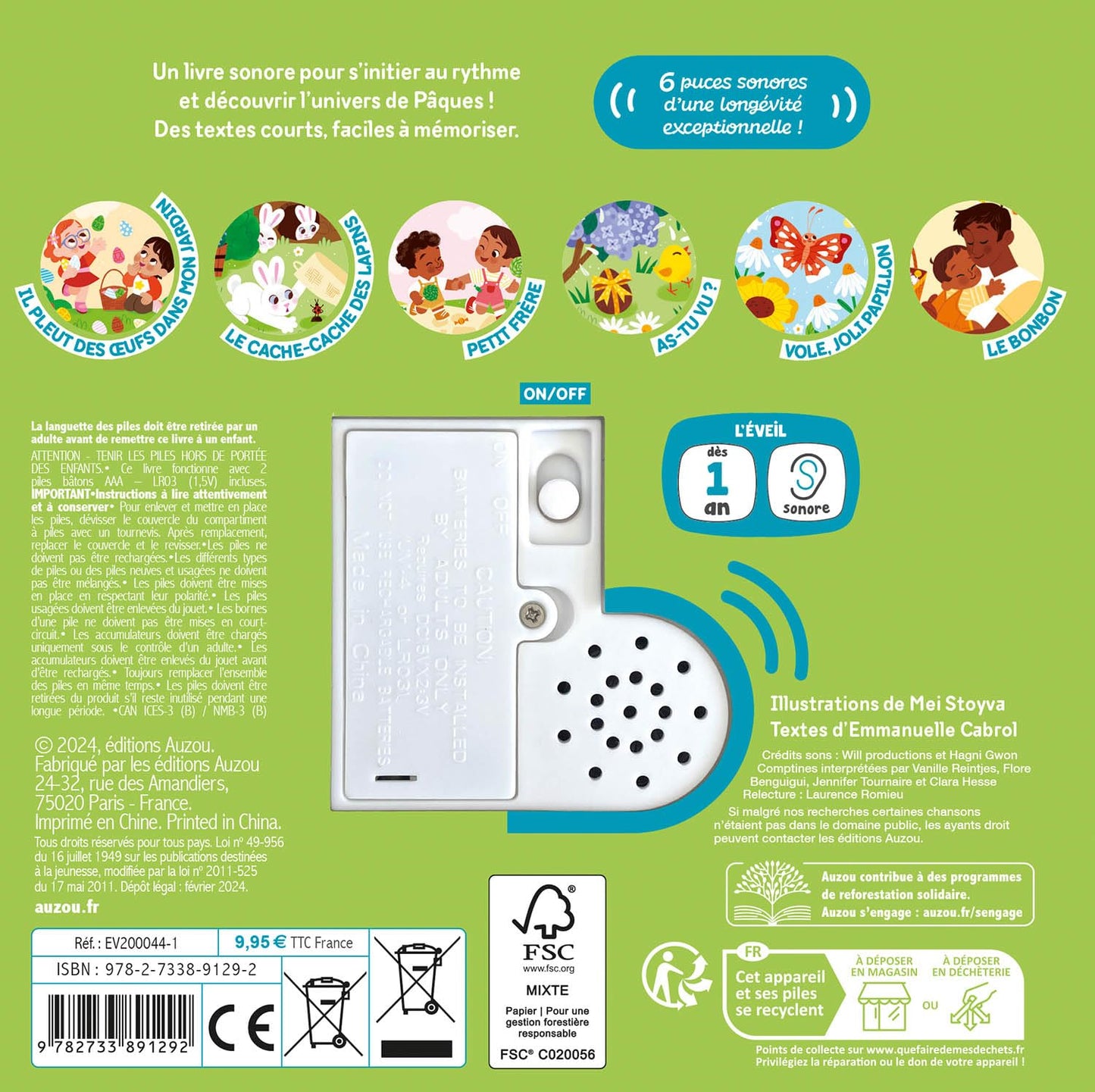 Mes premiers sonores - Mes comptines de pâques