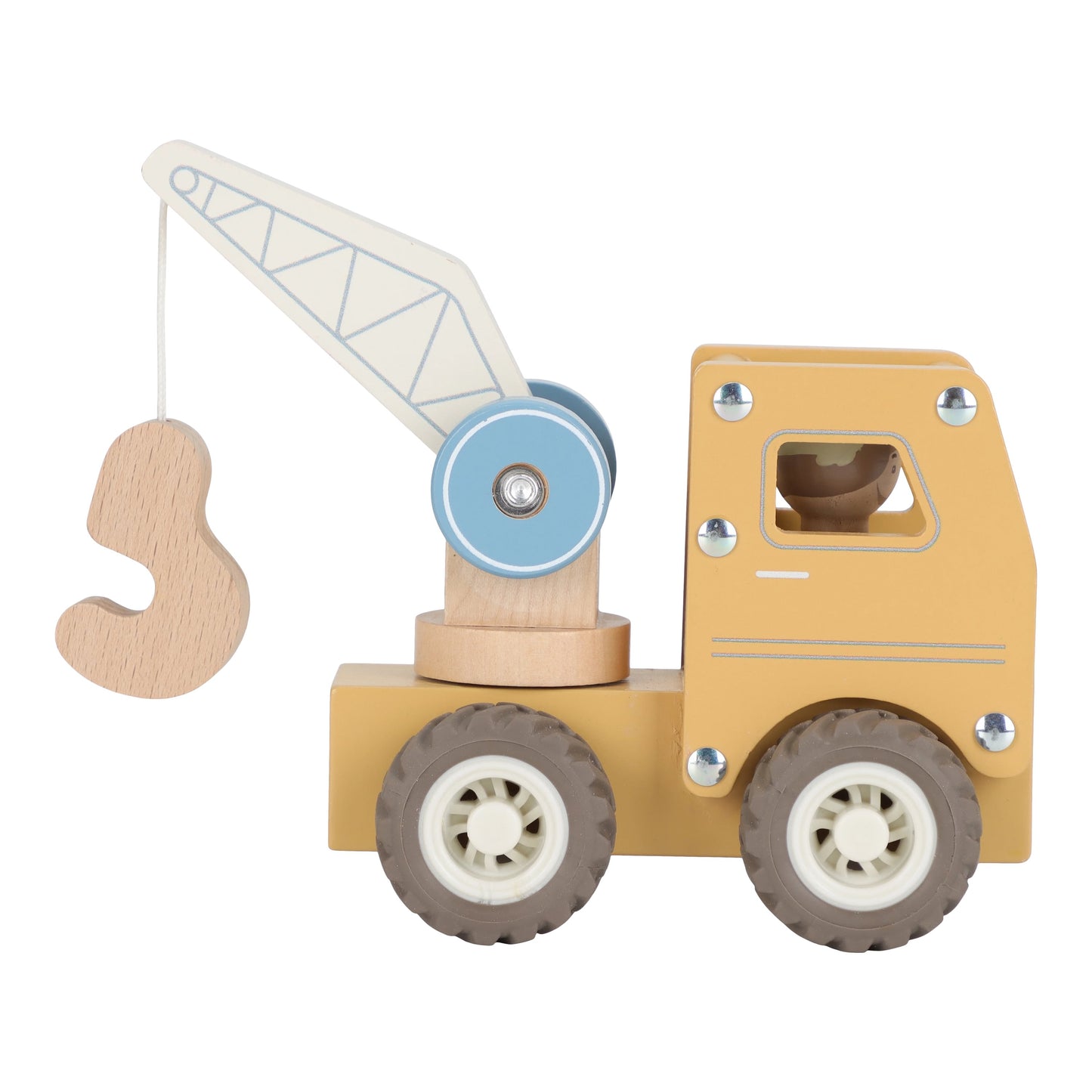 Camion grue en bois