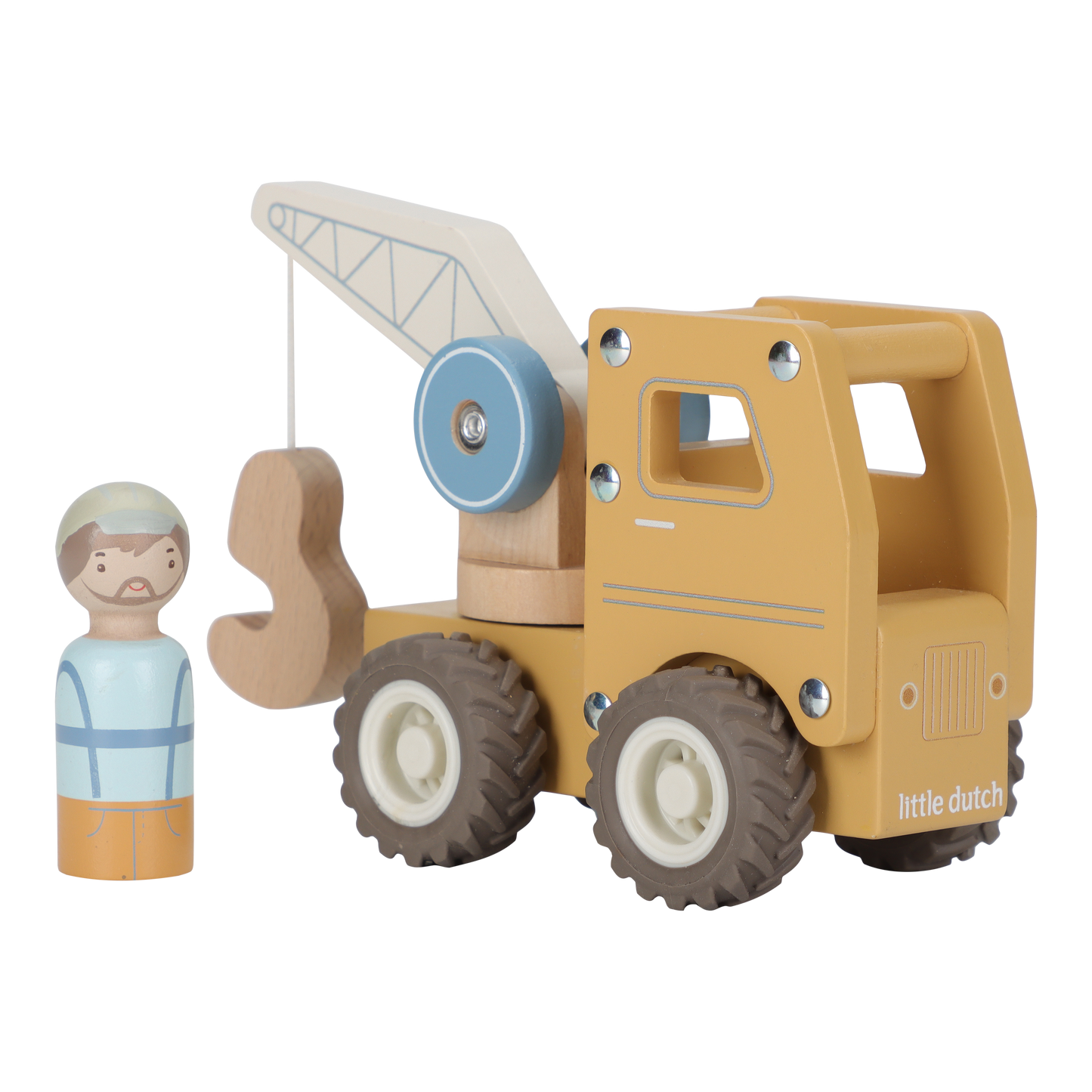 Camion grue en bois