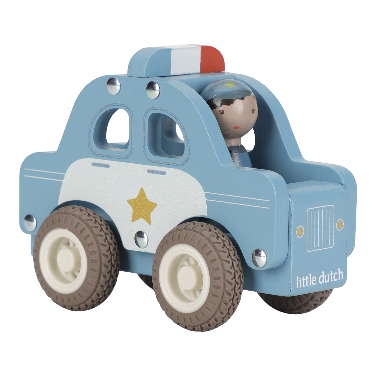 Voiture de police en bois