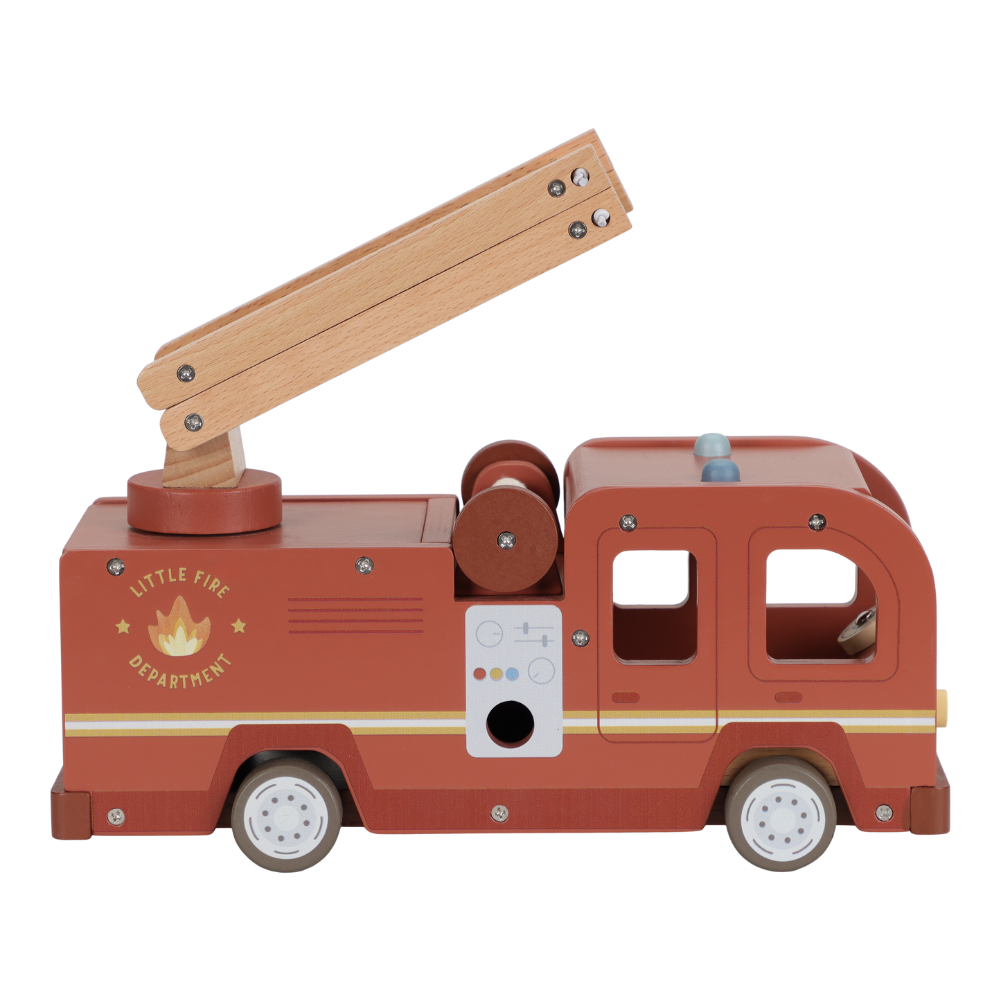 Camion de pompiers & accessoires en bois