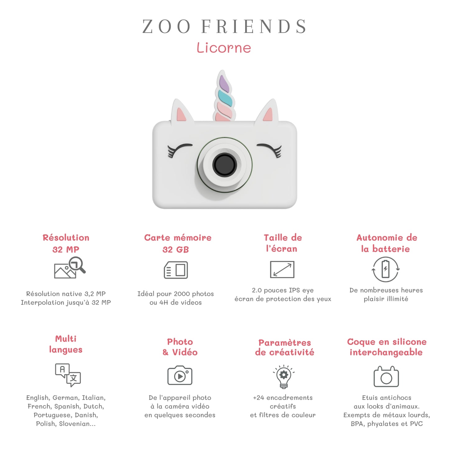 Appareil photo Zoo - Licorne