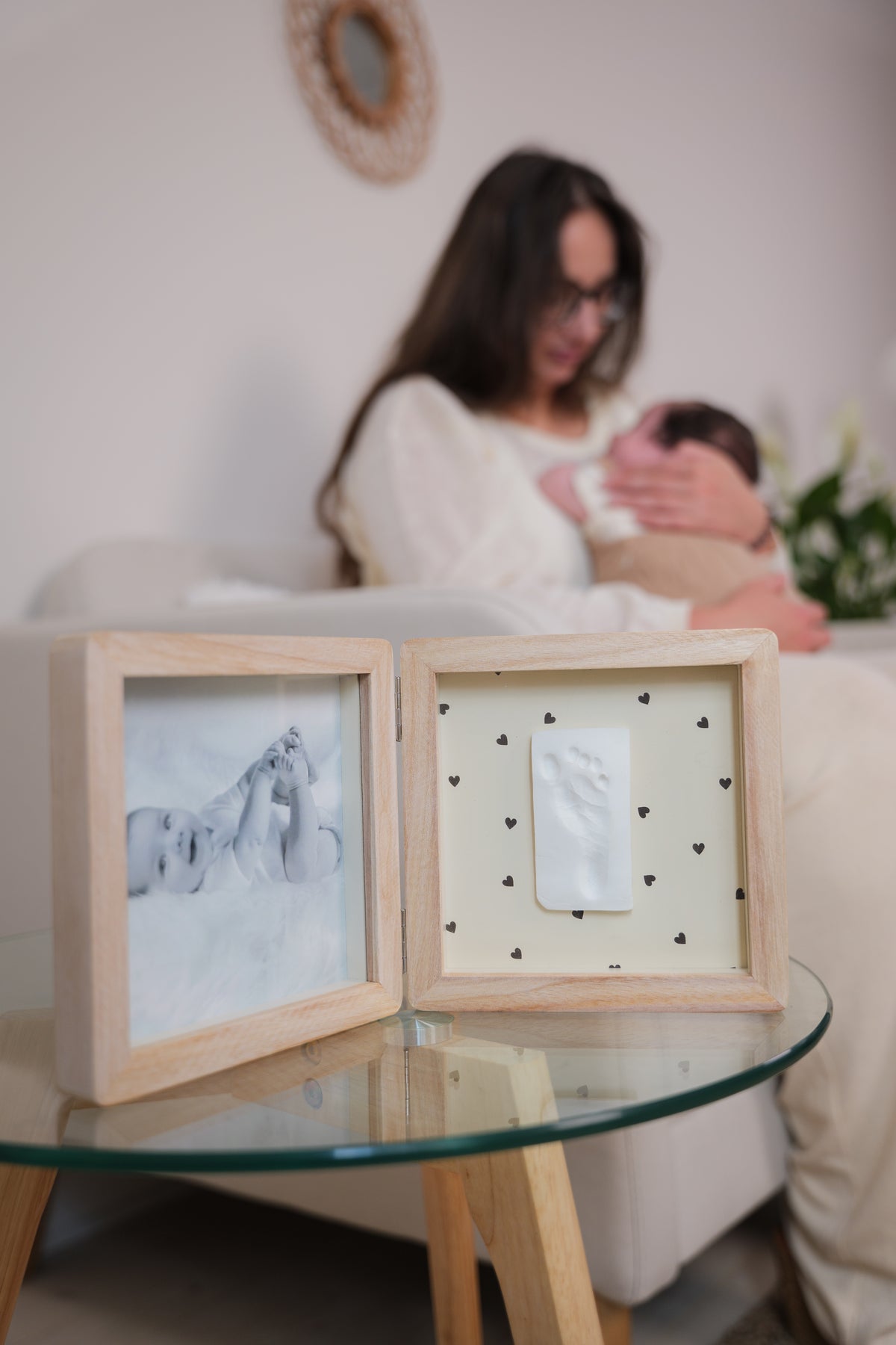 Coffret naissance - Cadre Double - Jolis Cœurs