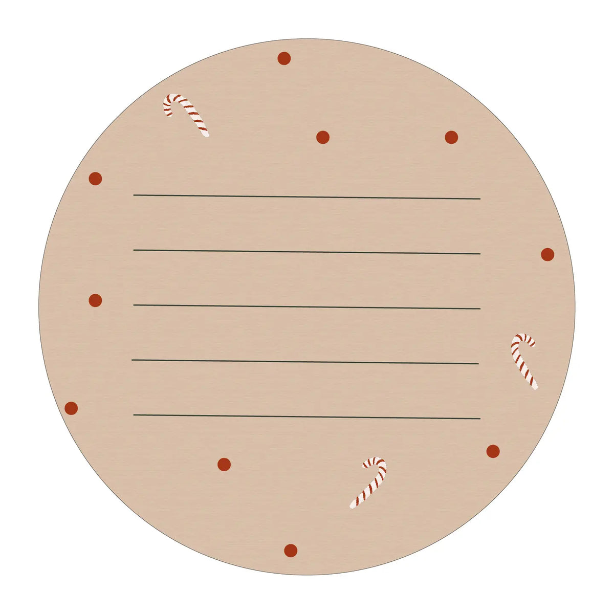 Carte ronde – Mon premier Noël – Sucre d'orge, vue 2