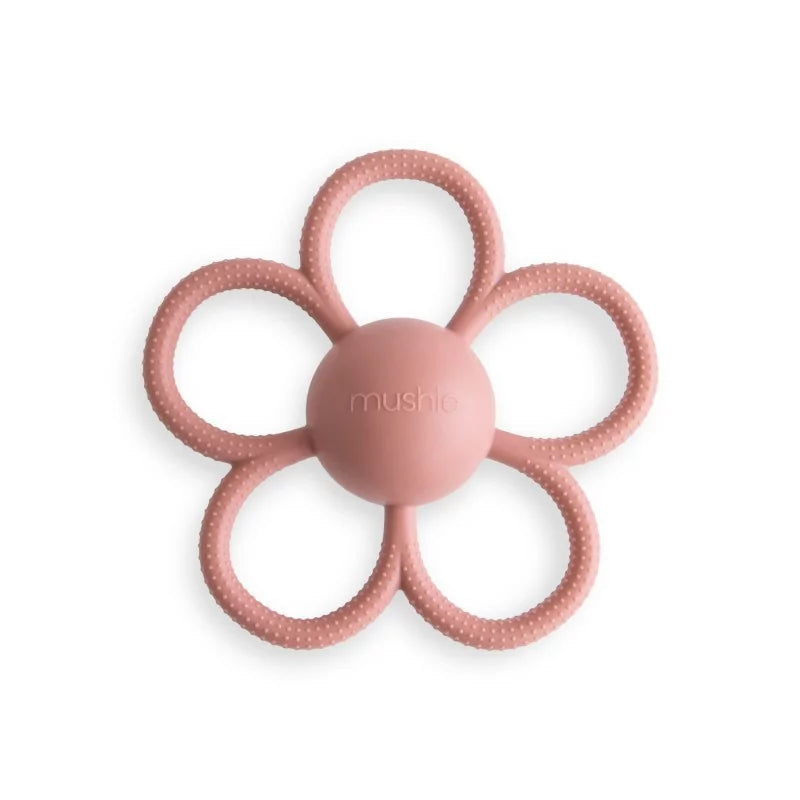 Hochet de dentition - Fleur Rose