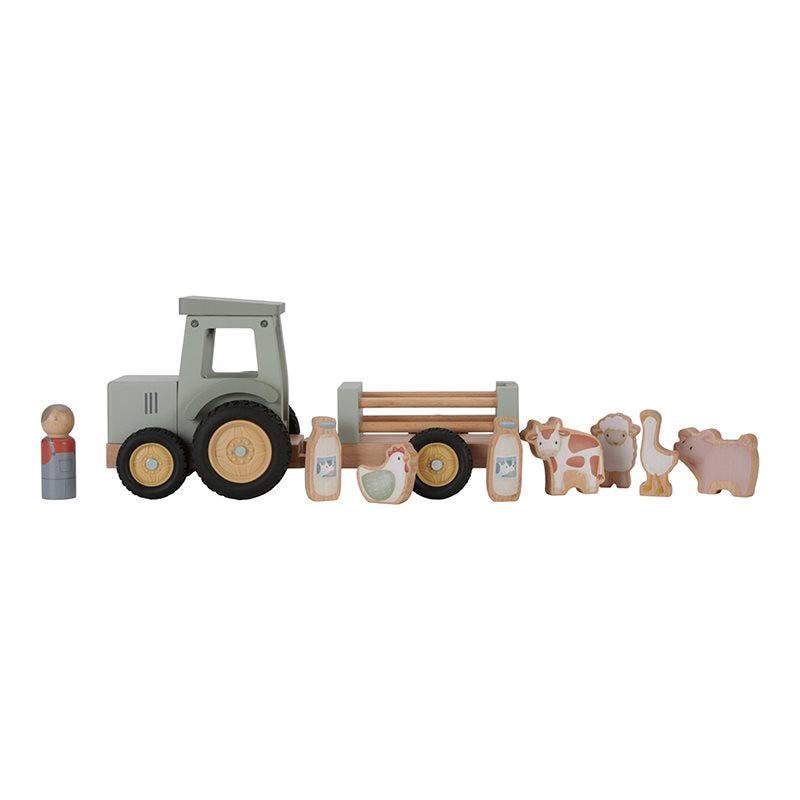 Tracteur avec remorque en bois - Little Farm