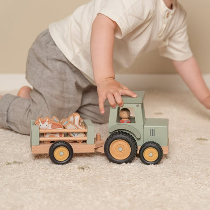 Tracteur avec remorque en bois - Little Farm