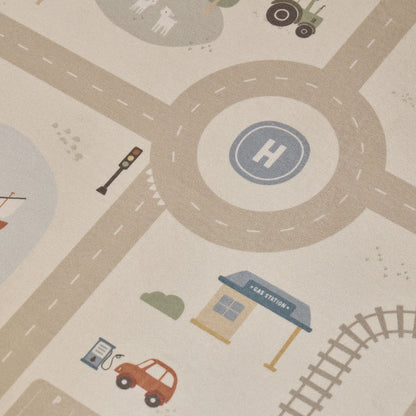 Tapis de jeu avec circuit voiture