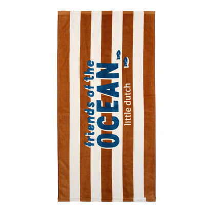 Serviette de plage - Rayures caramel