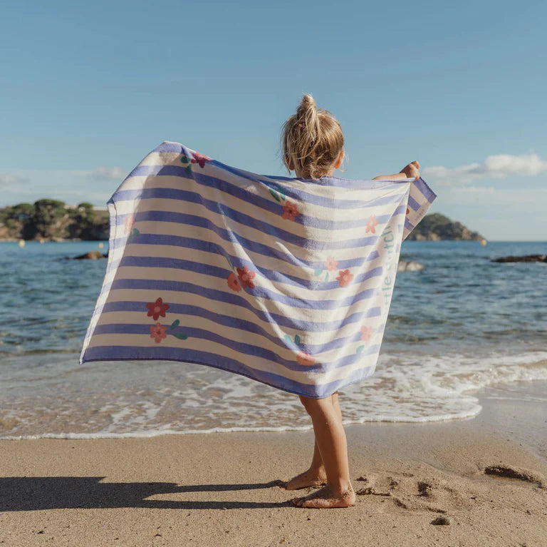 Serviette de plage - Rayures violettes
