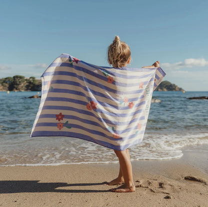 Serviette de plage - Rayures violettes
