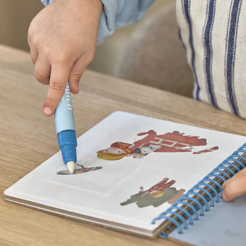 Cahier de coloriage magique à l'eau Jim - Véhicules