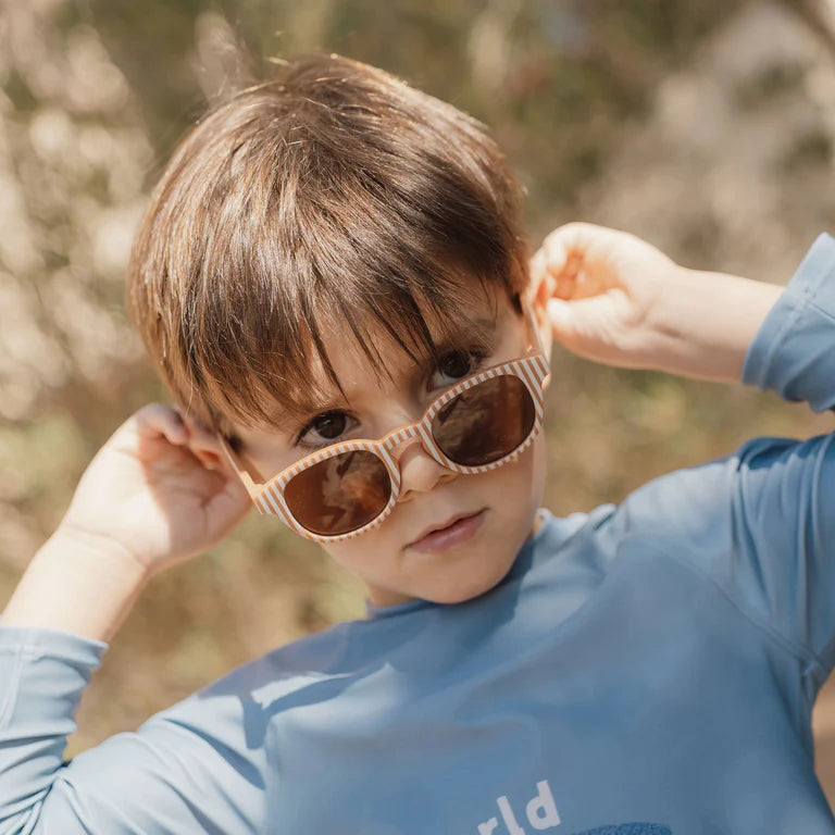 Lunettes de soleil - Rayures Caramel