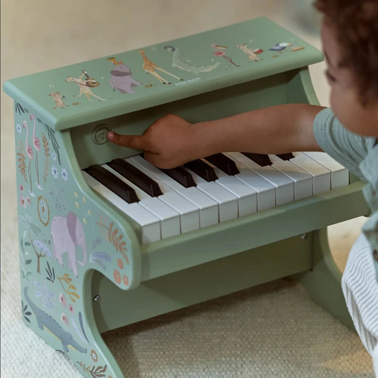 Piano en bois Vert - Safari Friends