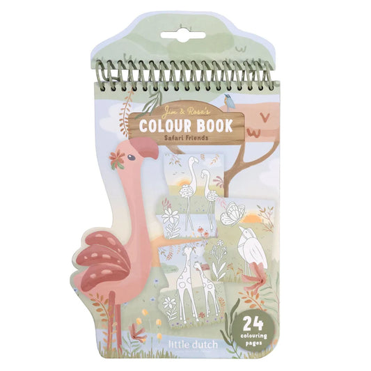 Cahier de coloriage Flamant rose - Safari Friends