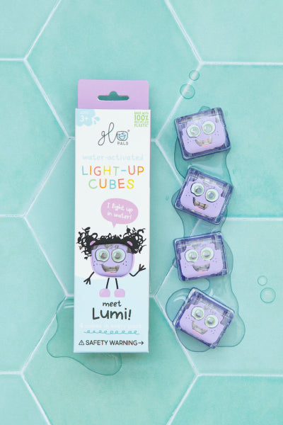 Cube lumineux pour le bain - Violet