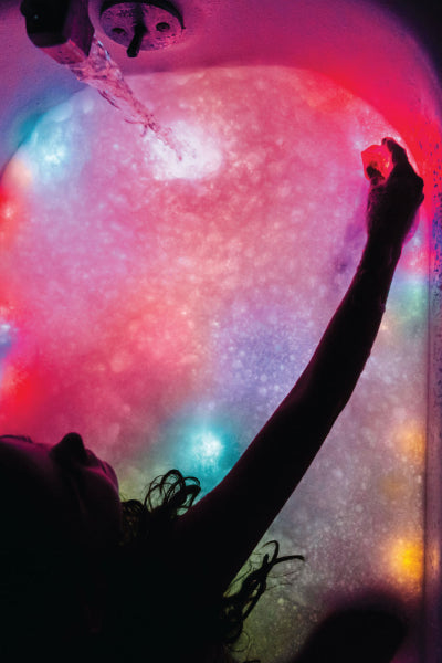 Cube lumineux pour le bain - Rouge