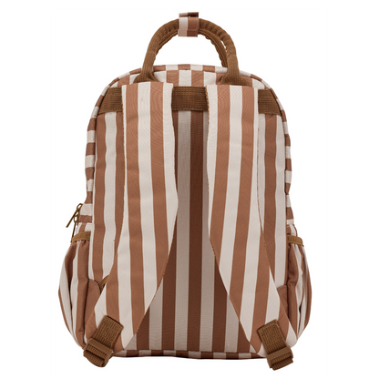 Sac à dos - Fond beige / Rayures marron