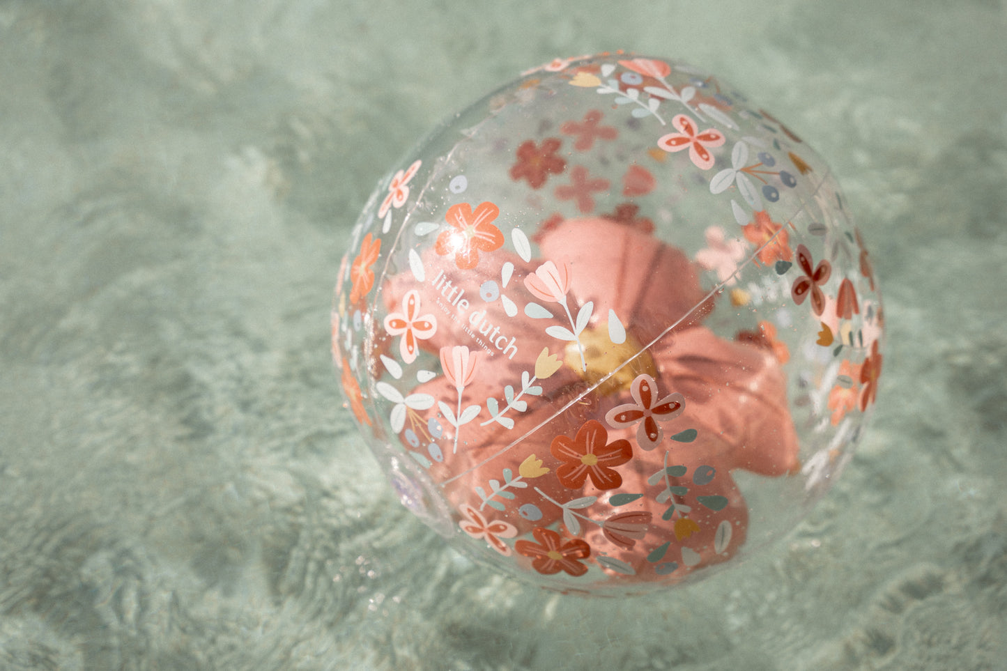 Ballon de plage 3D - Pink Flowers