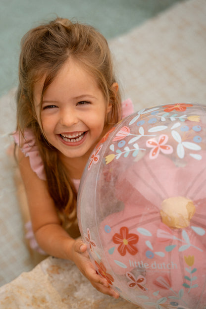 Ballon de plage 3D - Pink Flowers