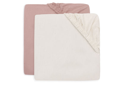 Drap-housse - Wild Rose / Ivory - 60x120 ( Lot de 2 )