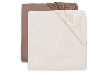 Drap-housse - Milky Coffee / Ivory - 60x120 ( Lot de 2 )