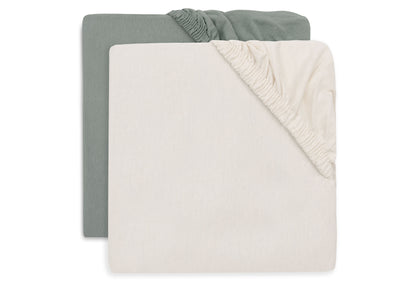 Drap-housse - Sea Green / Ivory - 60x120 ( Lot de 2 )