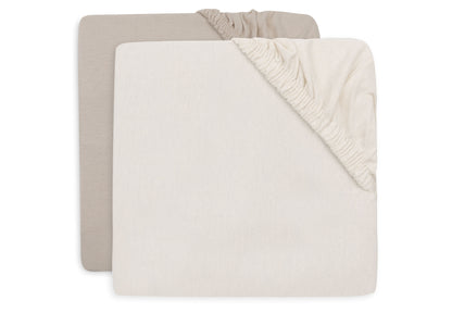 Drap-housse - Oatmeal / Sand - 60x120 ( Lot de 2 )