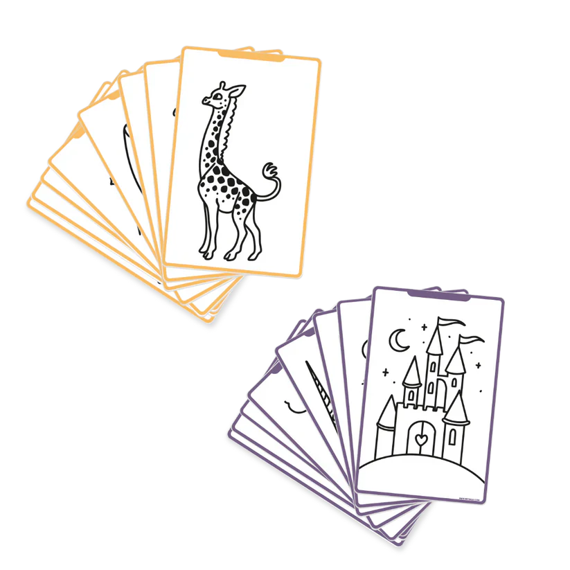 Cartes supplémentaires pour tablette à dessin Kidydraw Mini (60 dessins, 4 packs au choix)