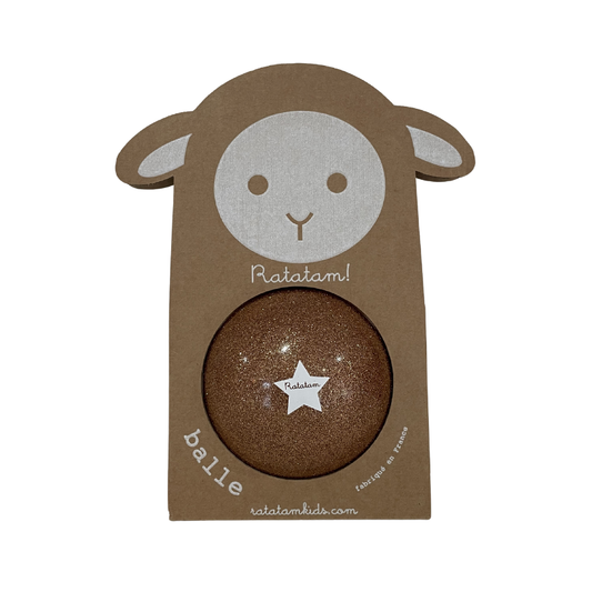 Ballon pailleté - Cuivre - 10 cm