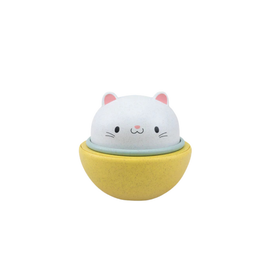 Jouet 2 en 1 - Culbuto & Véhicule à friction - Chat