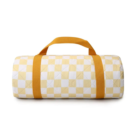 Couverture de pique-nique - Motif échecs Jaune