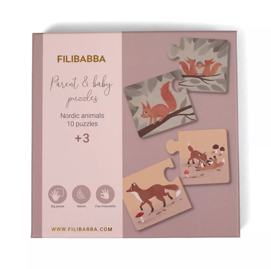 Puzzles "Maman et ses bébés" - Animaux nordiques