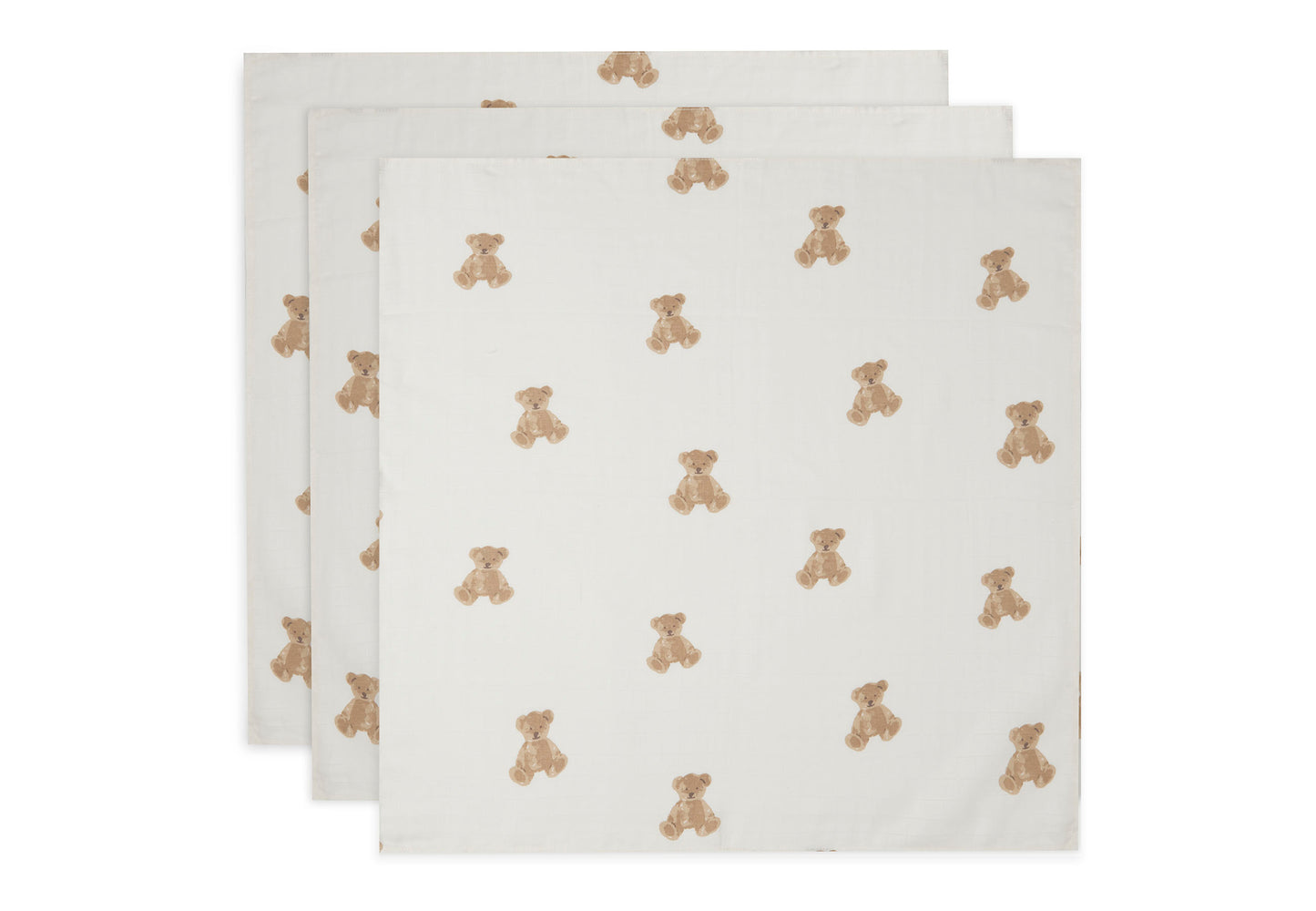 Lange gaze de coton - Teddy Bear - Lot de 3