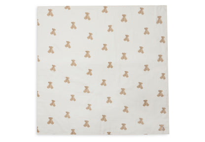 Lange gaze de coton - Teddy Bear - Lot de 2 - 115 x 115 cm