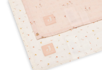 Lange gaze de coton - Pretty Picnic - Lot de 2 - 115 x 115 cm