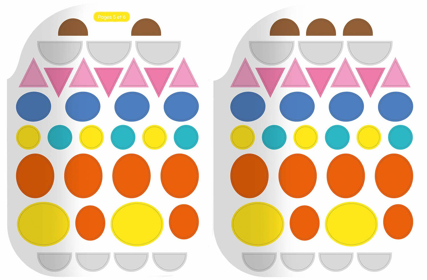 Pâques - Gommettes formes - L'aventure de petit poussin