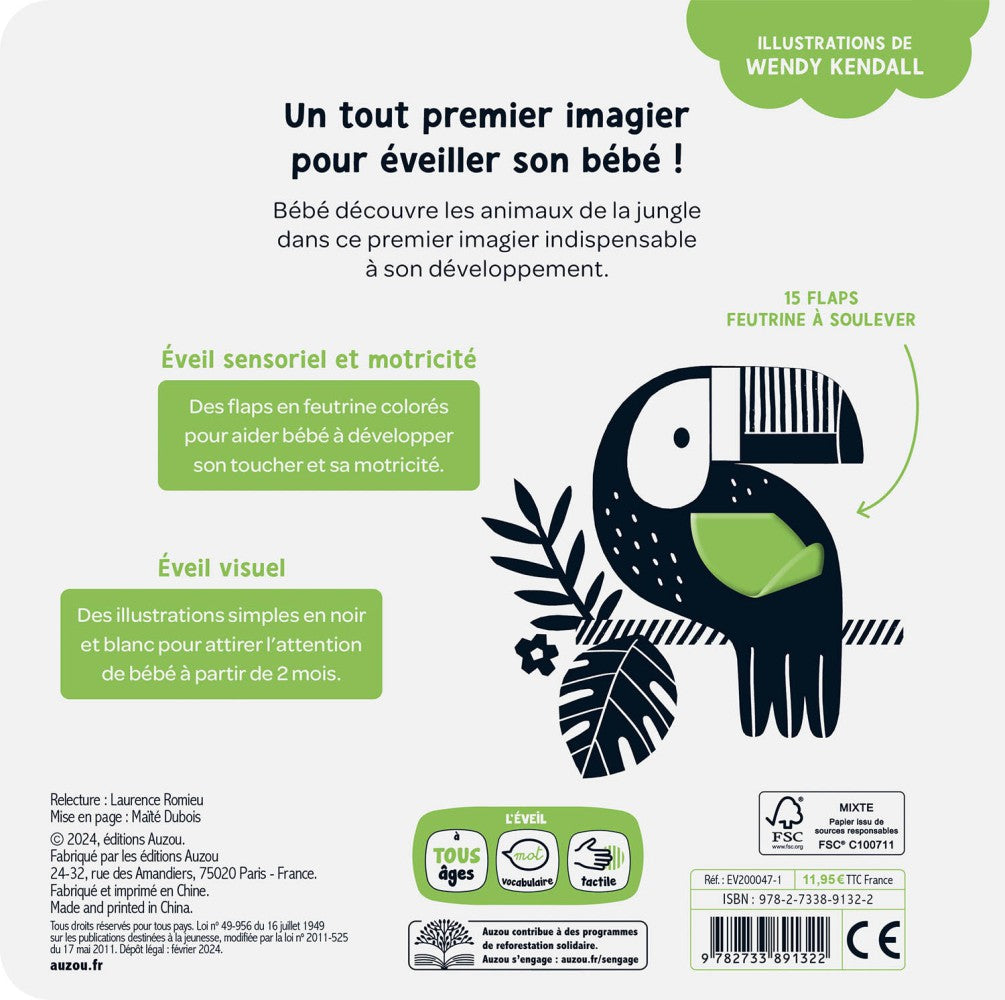 Livre - Mes premiers flaps - Les animaux de la jungle