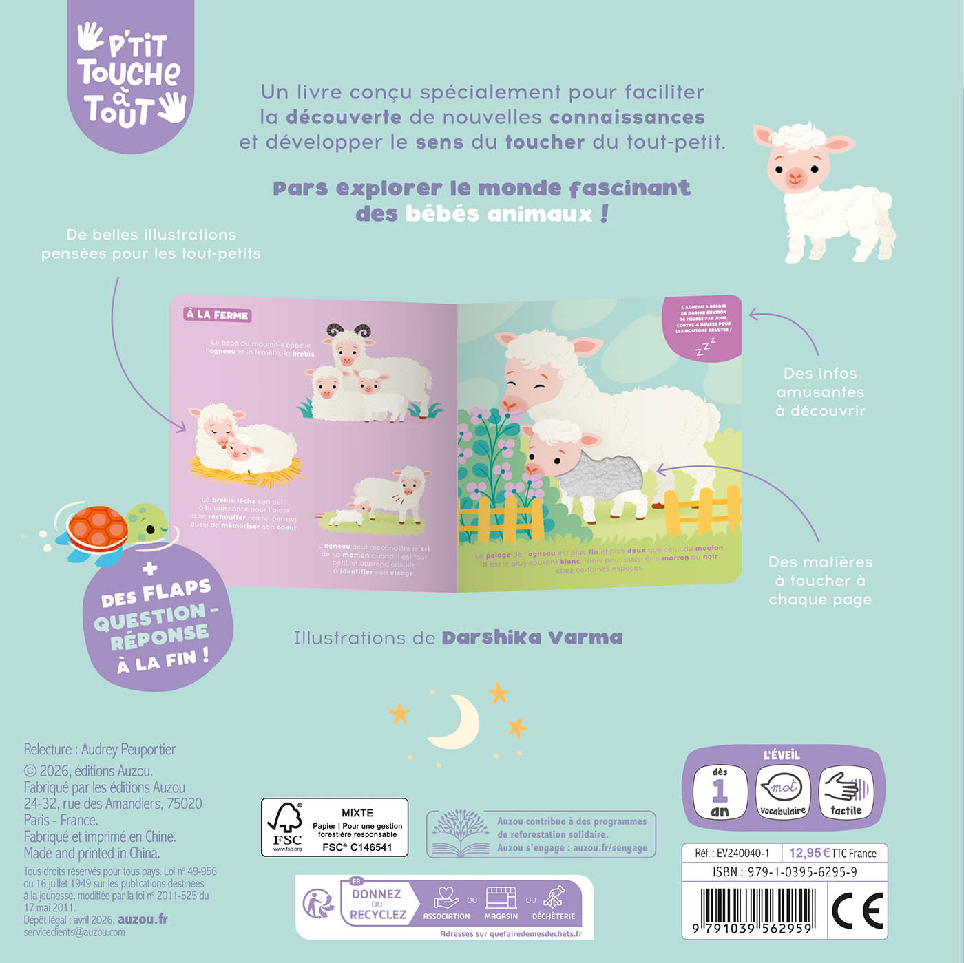 Livre - P'tit touche à tout - Les bébés animaux