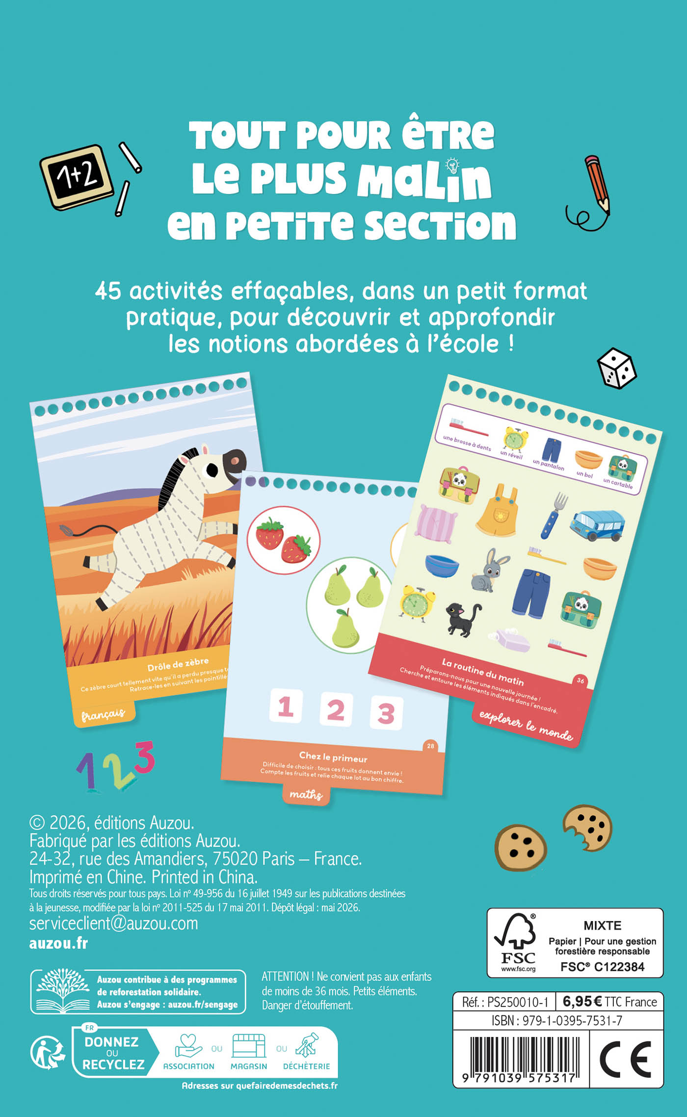 Cahier d'activités - Le club des malins - Petite section