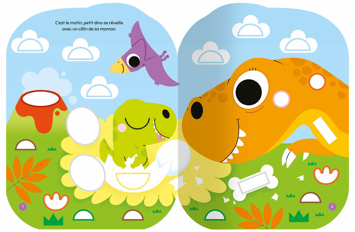 Livre gommettes formes - L'aventure de petit dinosaure