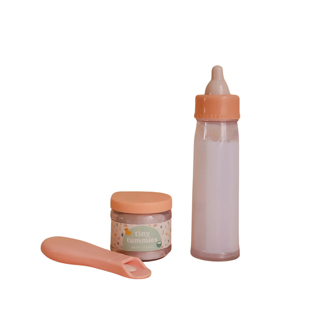 Coffret Biberon et Petit pot magique pour poupee - Cereales