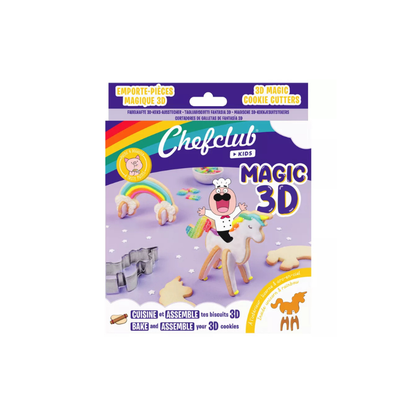 Kit Emporte-Pièces Biscuits 3D - Licorne et Arc-en-Ciel