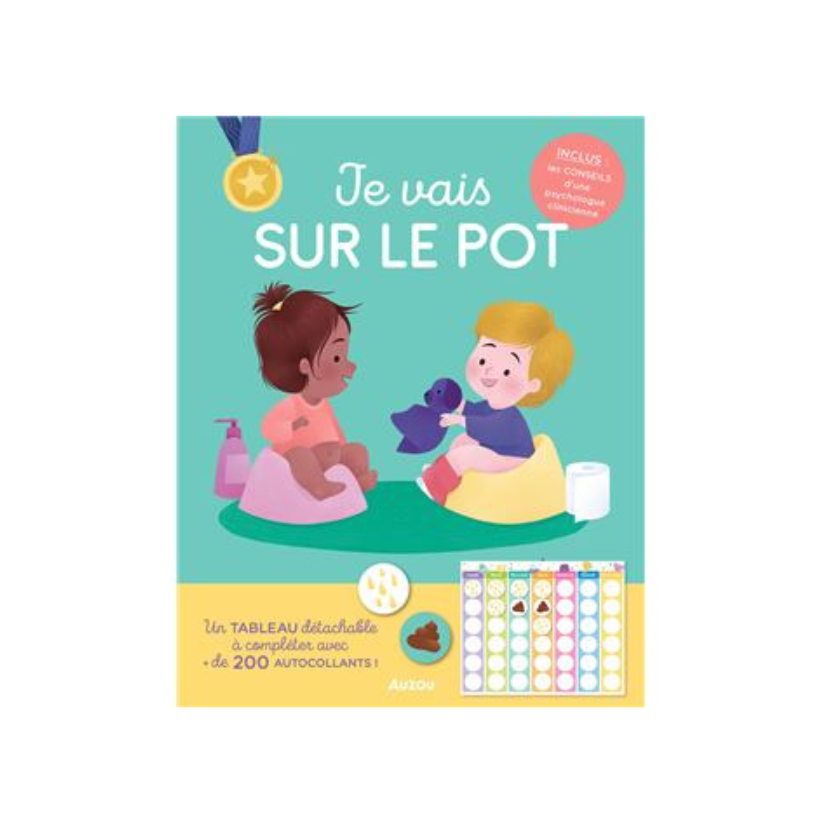 Livre autocollant - Je vais sur le pot